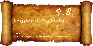 Vagyóczki Boglárka névjegykártya