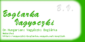 boglarka vagyoczki business card