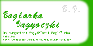 boglarka vagyoczki business card